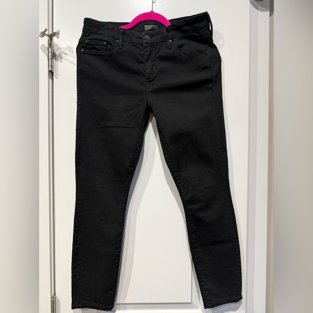 MOTHER Women's Black Ankle Jeans